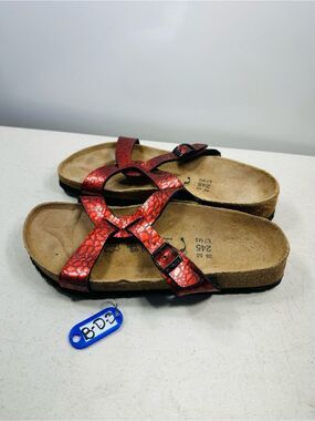 Birki Red Strap Sandals Women's Size 7